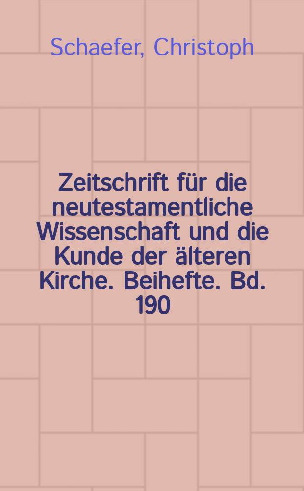 Zeitschrift f&uuml;r die neutestamentliche Wissenschaft und die Kunde der &auml;lteren Kirche. Beihefte. Bd. 190 : Die Zukunft Israels bei Lukas = Будущее Израиля у Луки