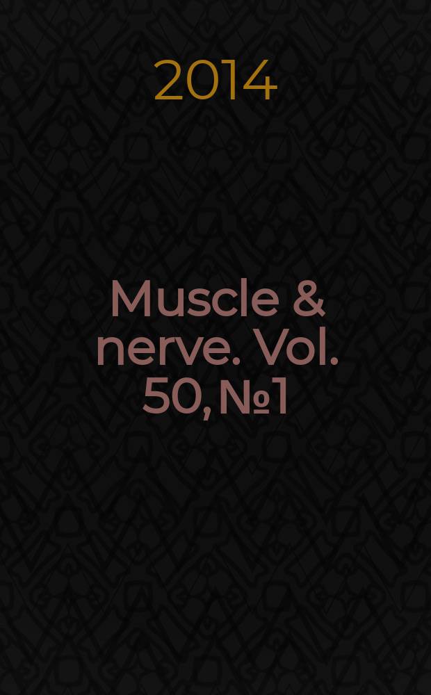Muscle & nerve. Vol. 50, № 1