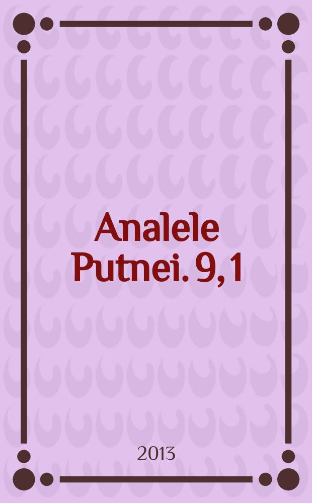 Analele Putnei. 9, 1