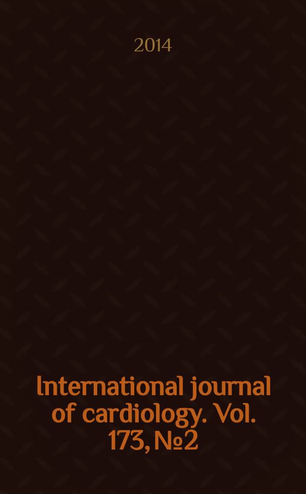 International journal of cardiology. Vol. 173, № 2