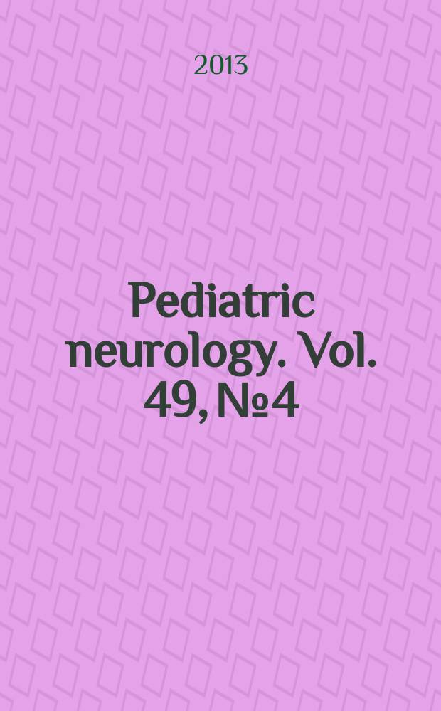 Pediatric neurology. Vol. 49, № 4