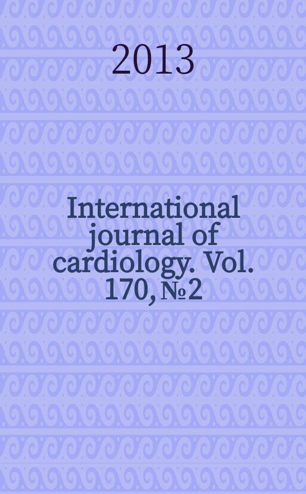 International journal of cardiology. Vol. 170, № 2