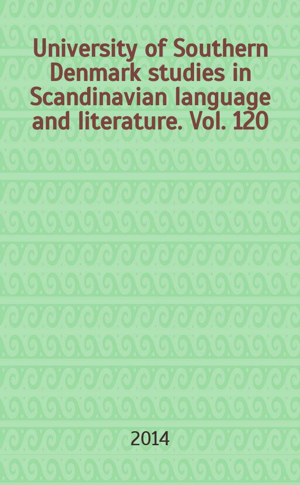 University of Southern Denmark studies in Scandinavian language and literature. Vol. 120 : Hans Christian Andersen in China = Ганс Кристиан Андерсен в Китае