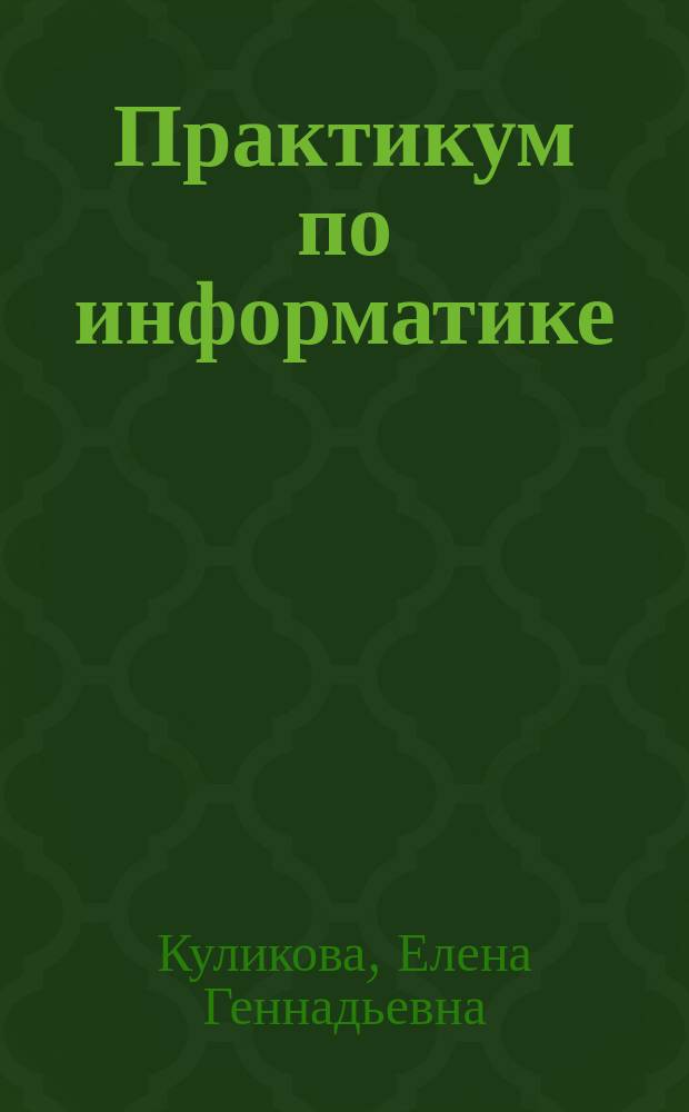 Практикум по информатике : (работа в графическом редакторе VS Paint) : учебное пособие
