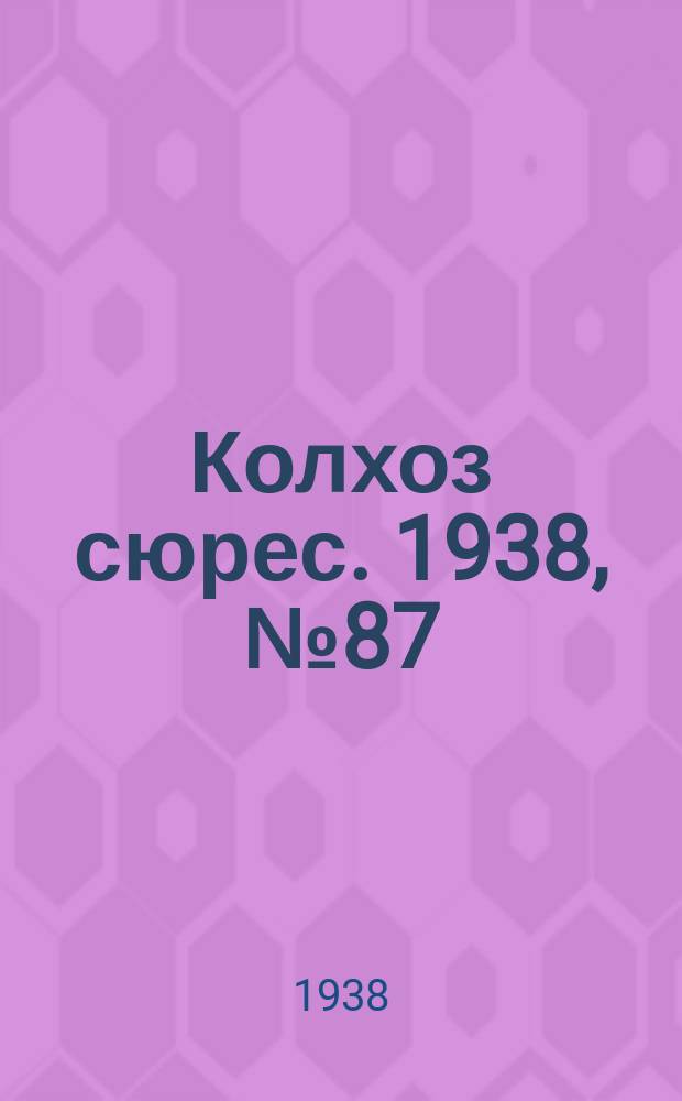 Колхоз сюрес. 1938, № 87(1062) (17 окт.)