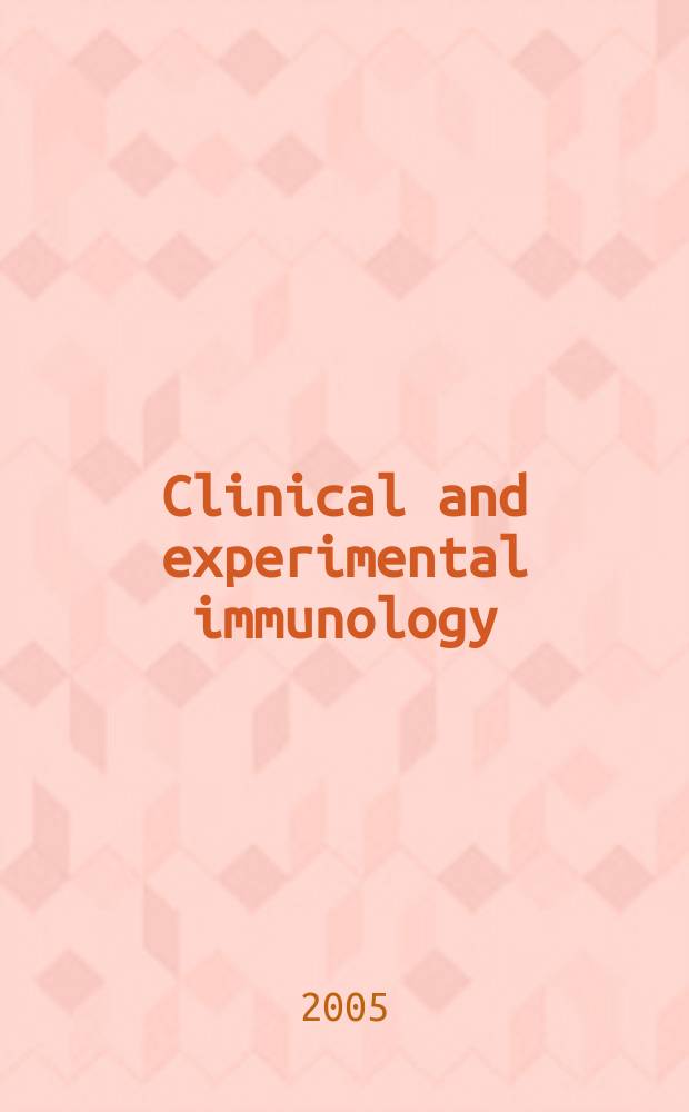 Clinical and experimental immunology : An official journal of the British soc. for immunology. Vol. 139, № 2
