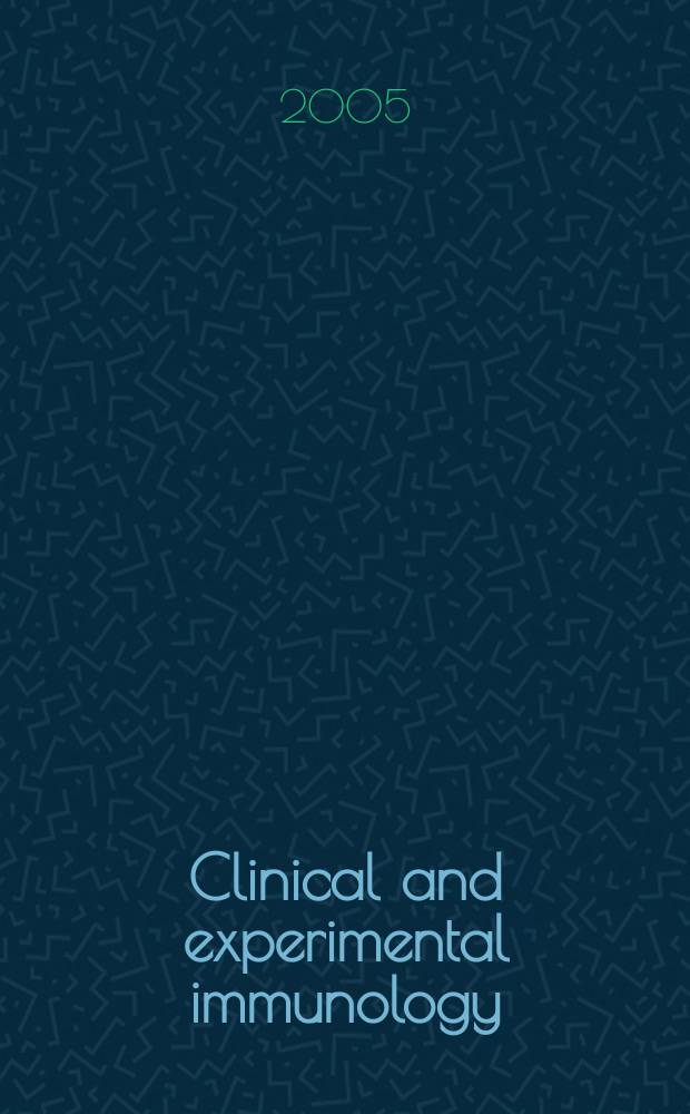 Clinical and experimental immunology : An official journal of the British soc. for immunology. Vol. 139, № 3