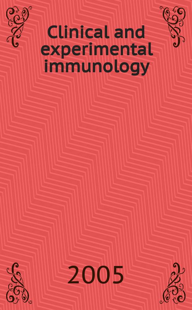 Clinical and experimental immunology : An official journal of the British soc. for immunology. Vol. 140, № 3