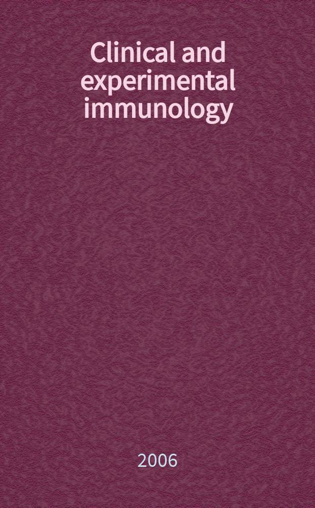 Clinical and experimental immunology : An official journal of the British soc. for immunology. Vol.143, № 1