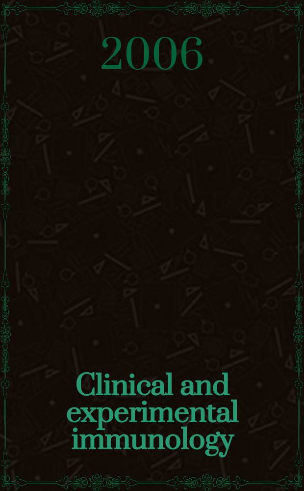 Clinical and experimental immunology : An official journal of the British soc. for immunology. Vol.143, № 2