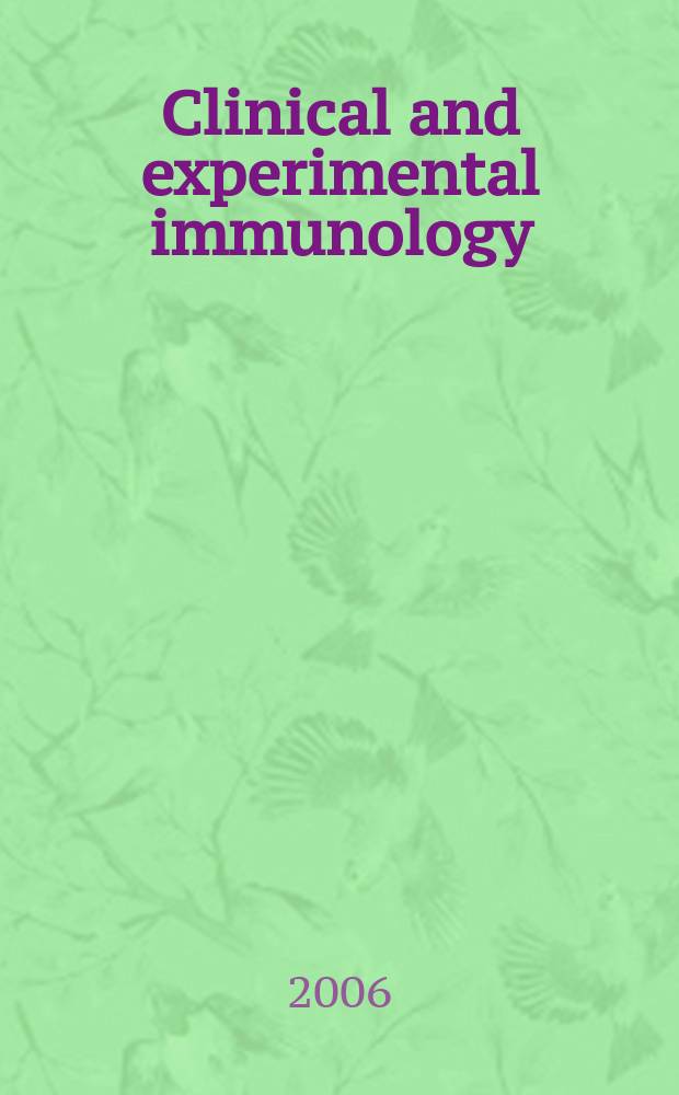 Clinical and experimental immunology : An official journal of the British soc. for immunology. Vol. 145, № 2