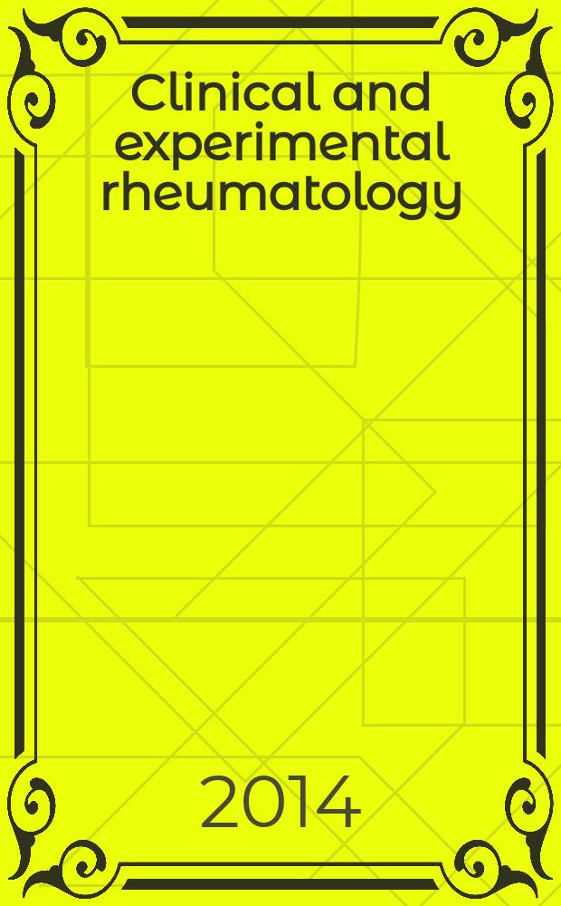 Clinical and experimental rheumatology : An Intern. j. of rheumatic a. connective tissue diseases. Vol. 32, № 4