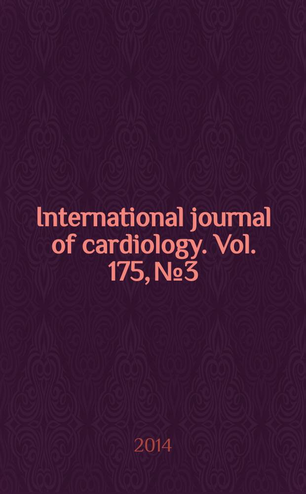 International journal of cardiology. Vol. 175, № 3