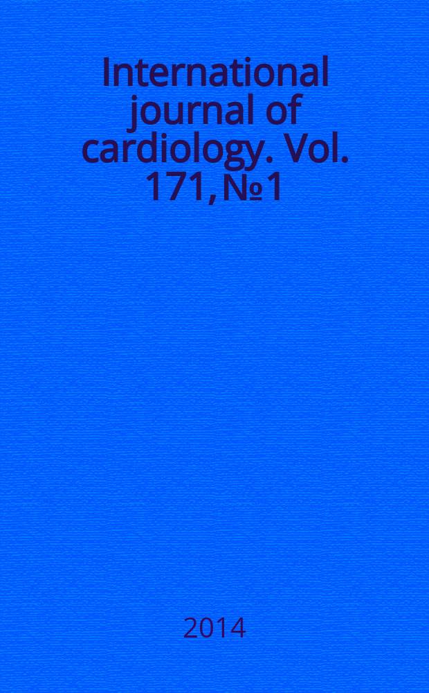 International journal of cardiology. Vol. 171, № 1