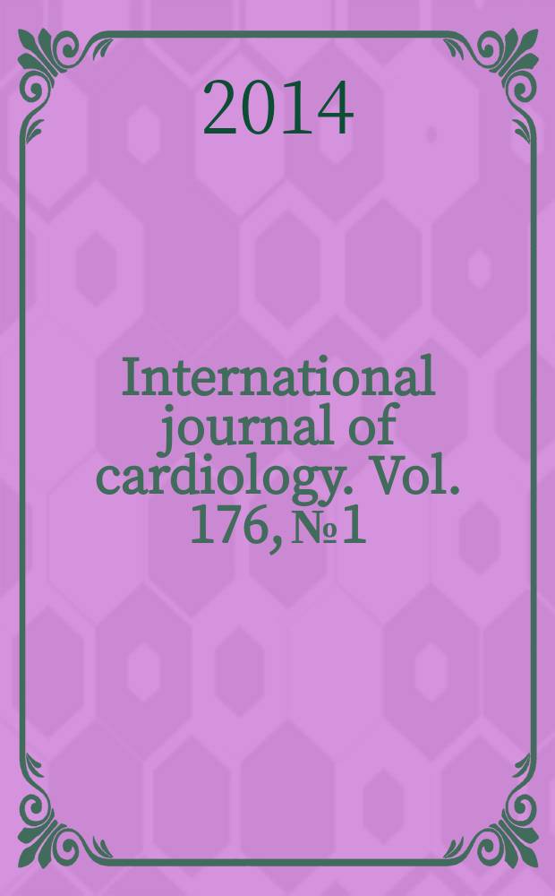 International journal of cardiology. Vol. 176, № 1