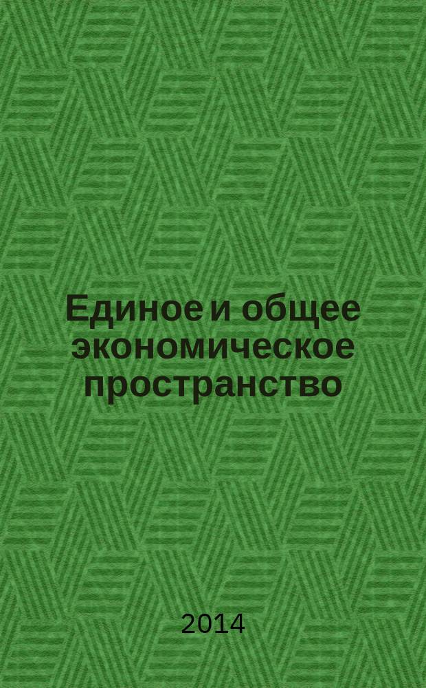 Единое и общее экономическое пространство : монография