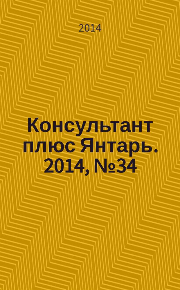 Консультант плюс Янтарь. 2014, № 34 (789)