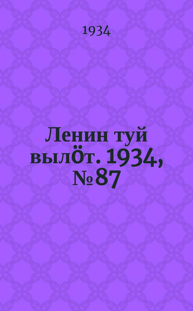 Ленин туй вылöт. 1934, № 87(963) (12 мая)