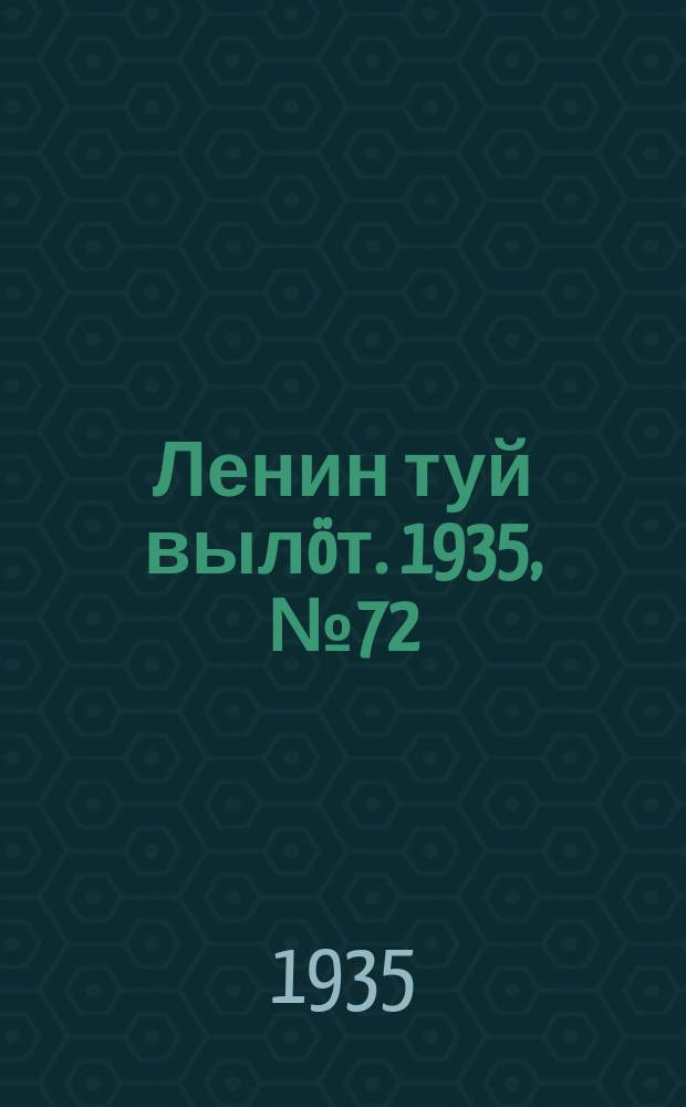 Ленин туй вылöт. 1935, № 72(1103) (21 апр.)