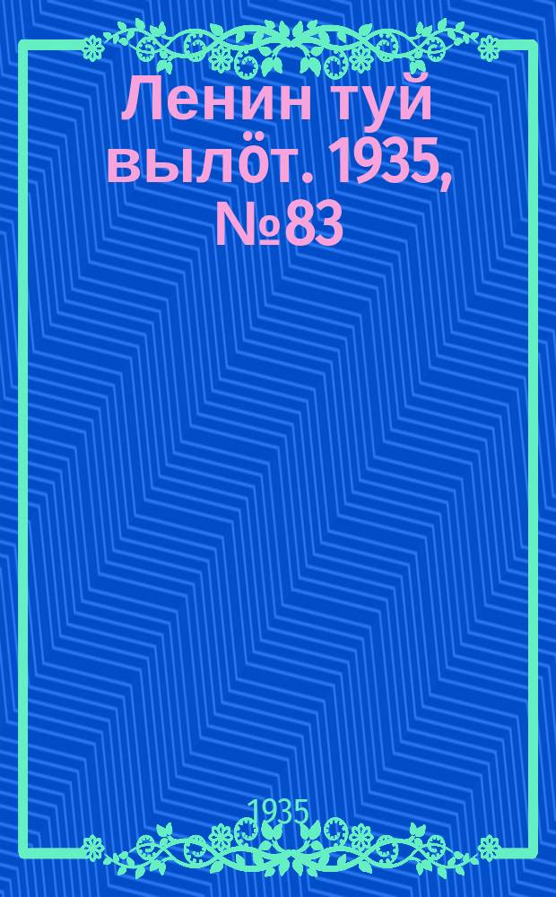 Ленин туй вылöт. 1935, № 83(1113) (10 мая)