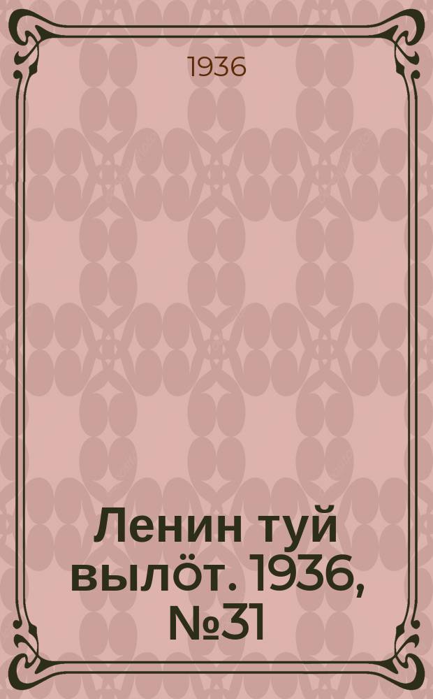 Ленин туй вылöт. 1936, № 31(1299) (12 февр.)