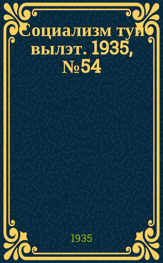 Социализм туй вылэт. 1935, № 54(254) (11 июля)