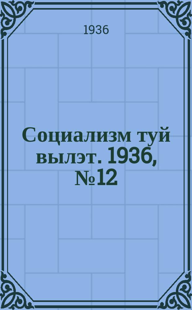 Социализм туй вылэт. 1936, № 12(312) (15 февр.)