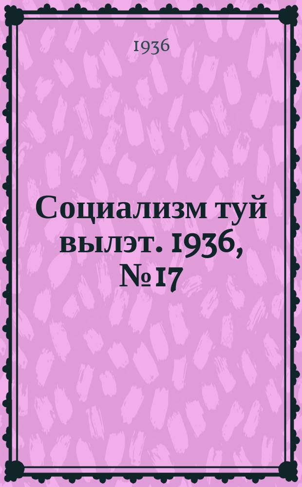 Социализм туй вылэт. 1936, № 17(317) (22 апр.)