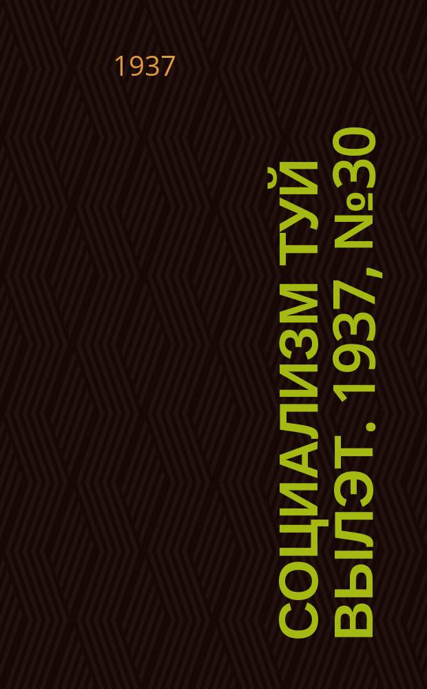 Социализм туй вылэт. 1937, № 30(391) (4 июня)