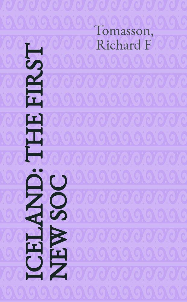 Iceland : The first new soc