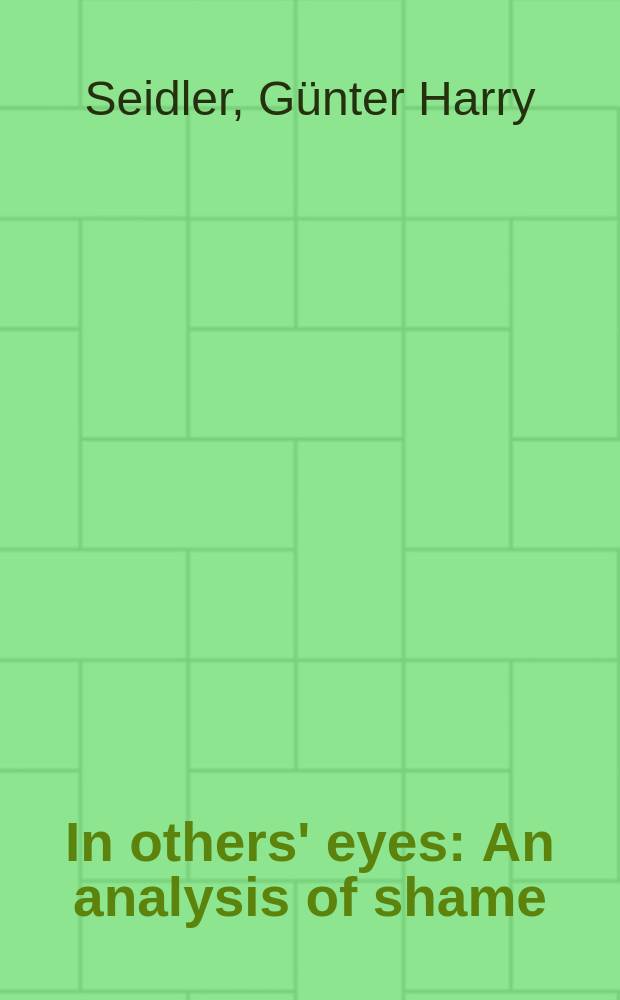 In others' eyes : An analysis of shame