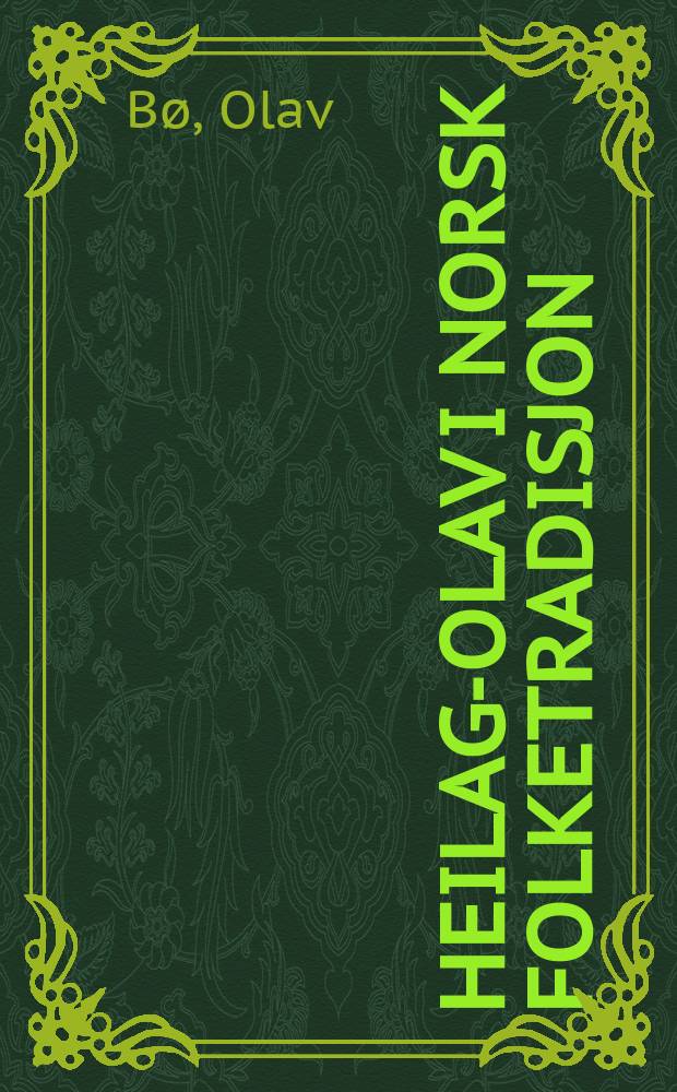 Heilag-Olav i norsk folketradisjon