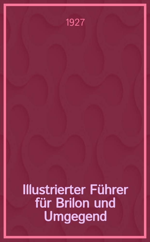 Illustrierter Führer für Brilon und Umgegend : Nebst einem kurzen geschichtlichen Abriβ u. einer Uebersichts-Karte