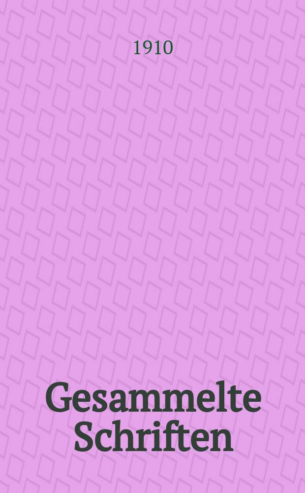 Gesammelte Schriften