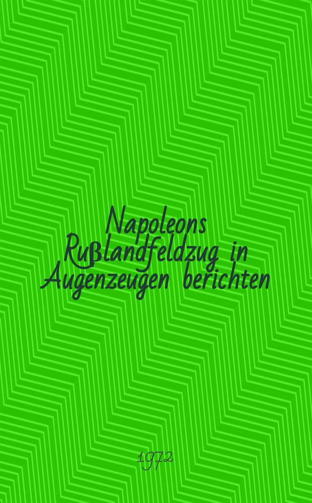 Napoleons Ru&beta;landfeldzug in Augenzeugen berichten