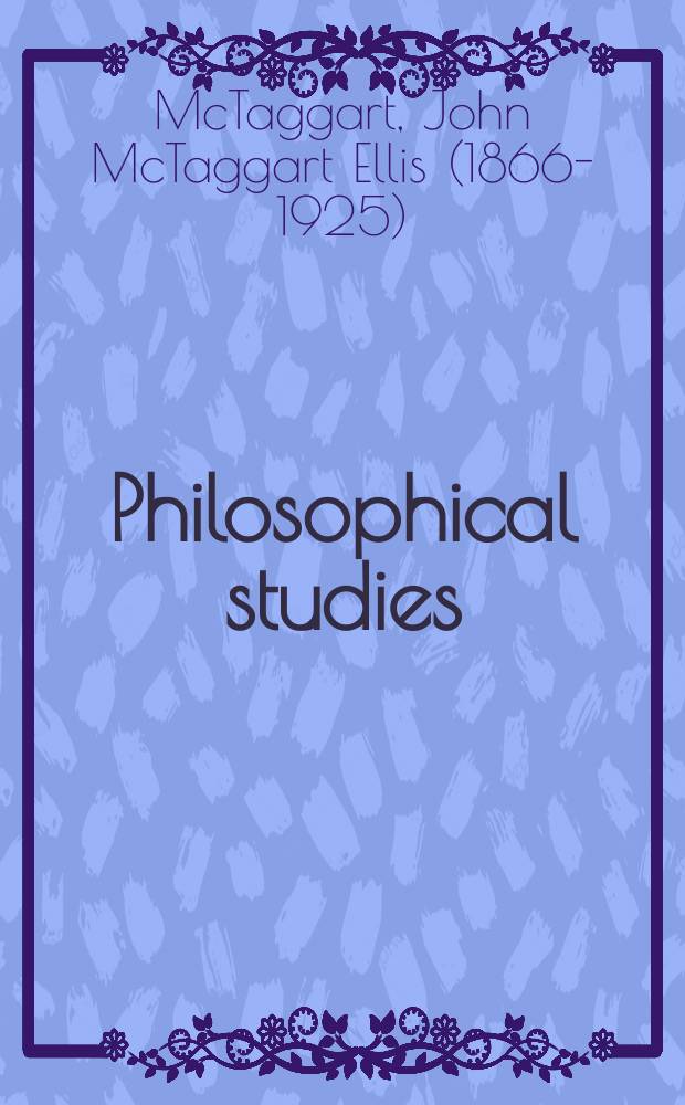 Philosophical studies