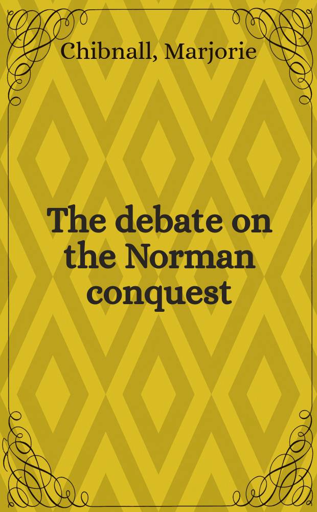 The debate on the Norman conquest