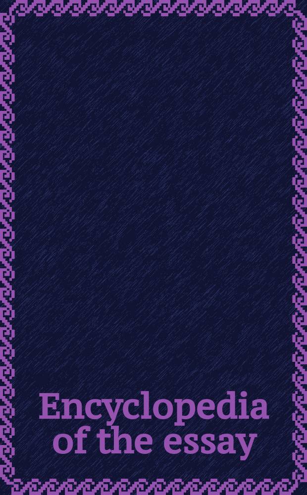 Encyclopedia of the essay