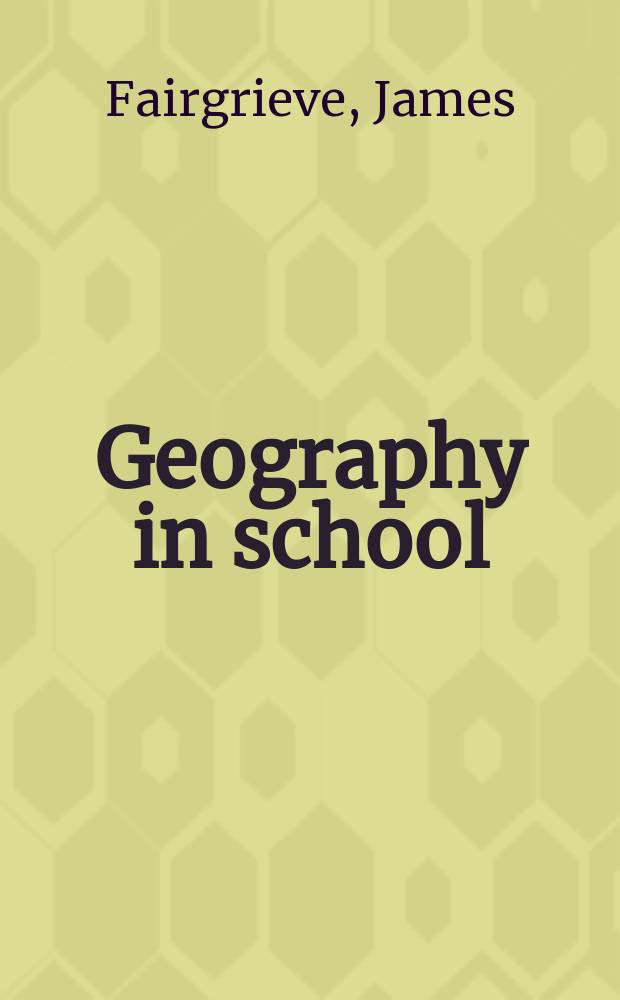 Geography in school