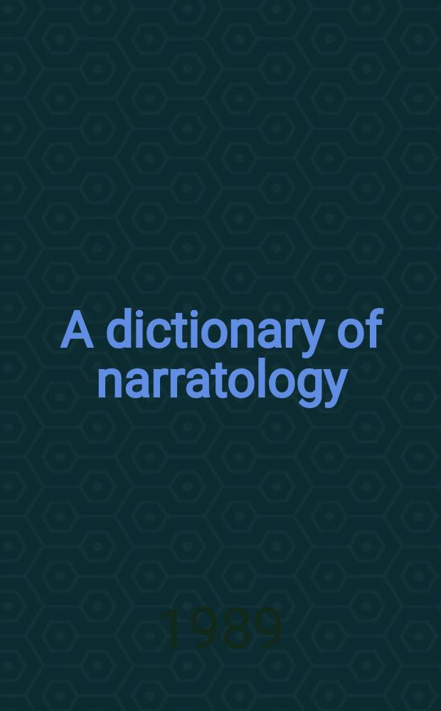 A dictionary of narratology