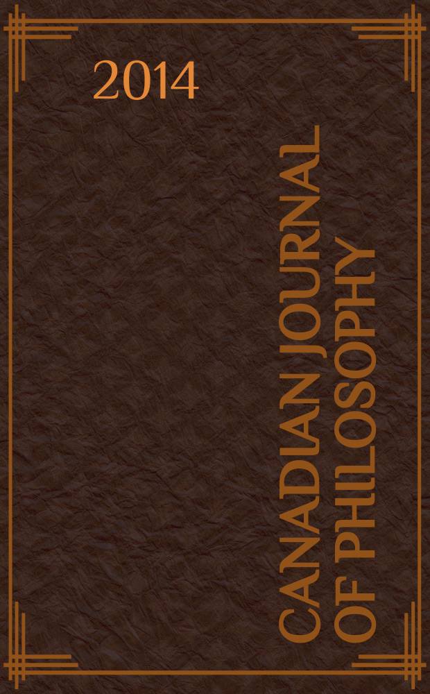 Canadian journal of philosophy : Publ. by the Canadian association for publishing in philosophy. 2014 к vol. 41, s[uppl.] 1 : New essays on reid = Новые исследования философии Рейда.