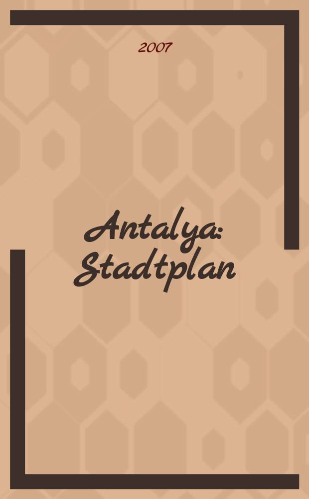 Antalya : Stadtplan
