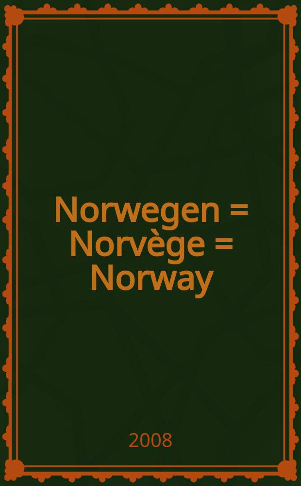 Norwegen = Norvège = Norway = Norge : Strassenkarte : Carte routière : Road map : Bilkart