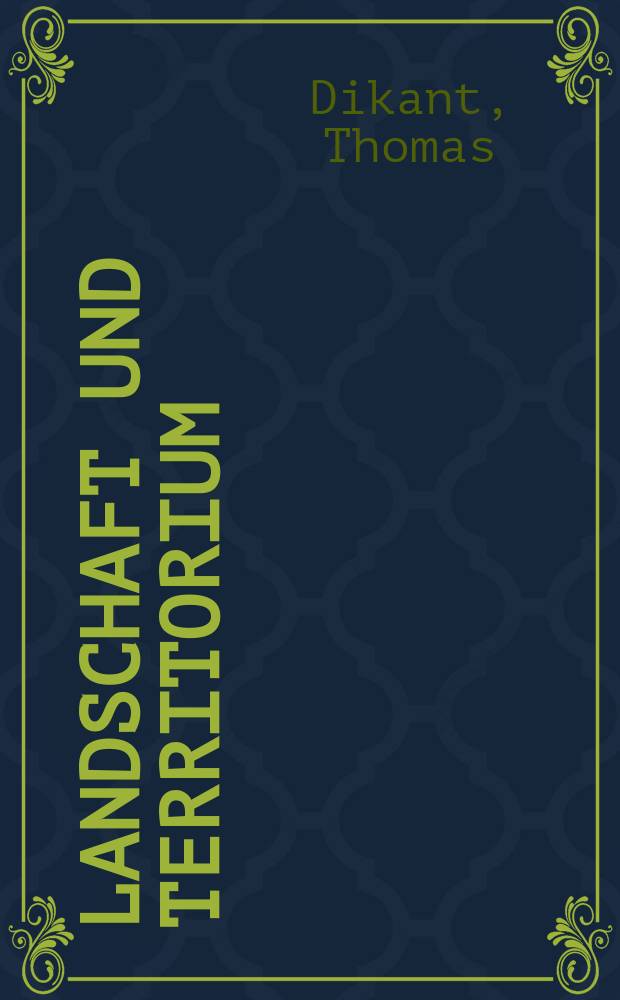 Landschaft und Territorium : amerikanische Literatur, Expansion und die Krise der Nation, 1784-1866 = Ландшафт и территория. Американская литература, экспансия и кризис нации 1784-1866