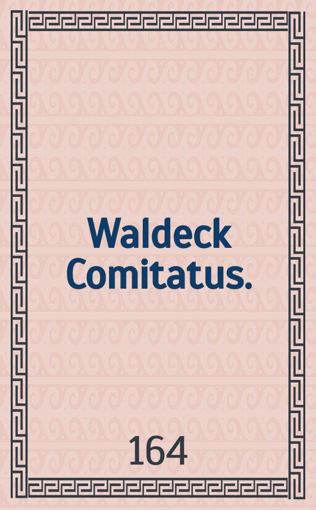 Waldeck Comitatus.