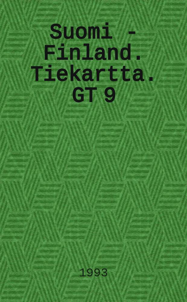 Suomi - Finland. Tiekartta. GT 9