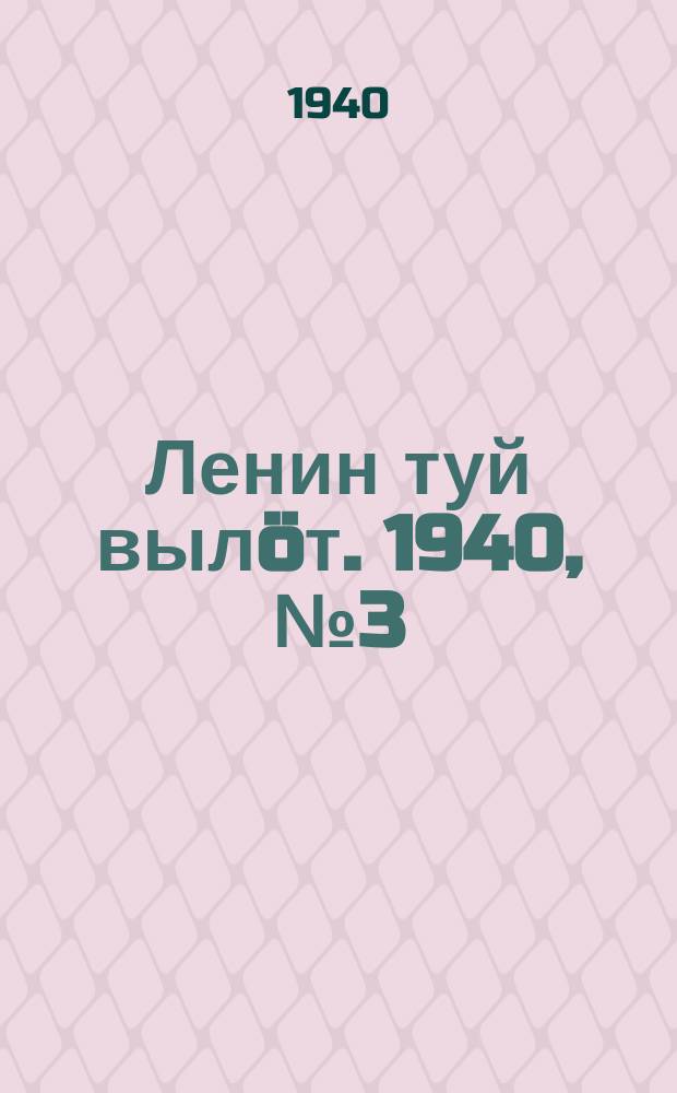 Ленин туй вылöт. 1940, № 3(2169) (4 янв.)