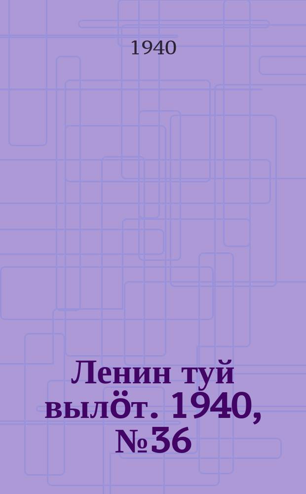 Ленин туй вылöт. 1940, № 36(2202) (22 февр.)