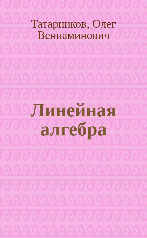 Линейная алгебра : учебник и практикум : для прикладного бакалавриата : прикладной курс : для студентов высших учебных заведений, обучающихся по экономическим направлениям и специальностям