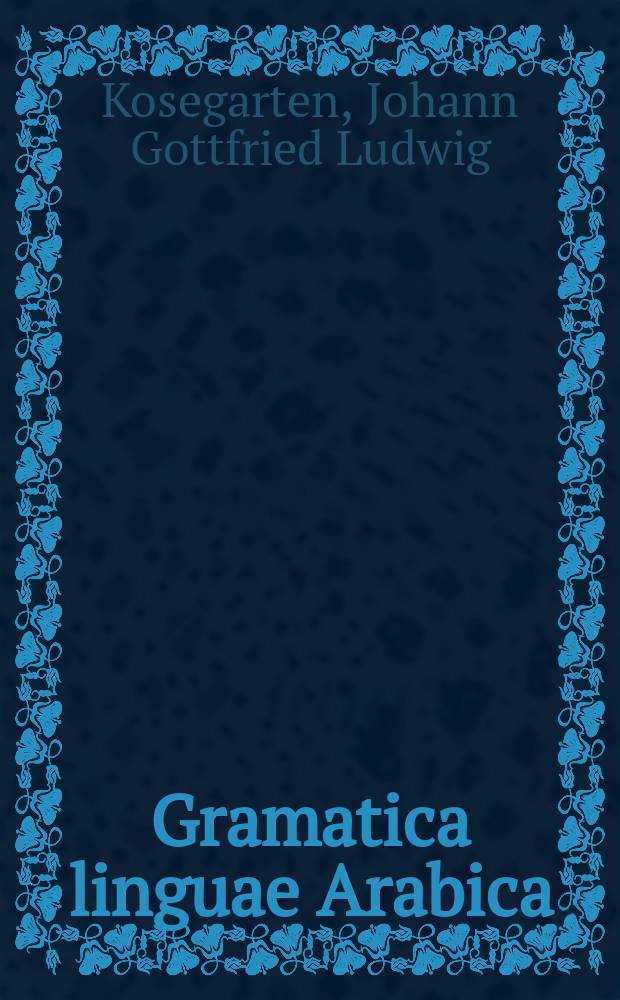Gramatica linguae Arabica